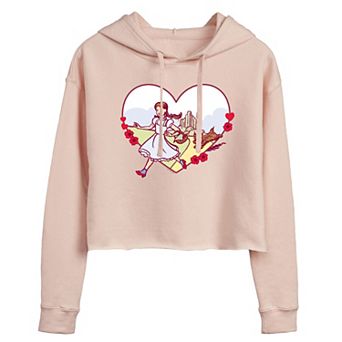 Juniors' The Wizard of Oz Dorthy and Toto Cropped Hoodie