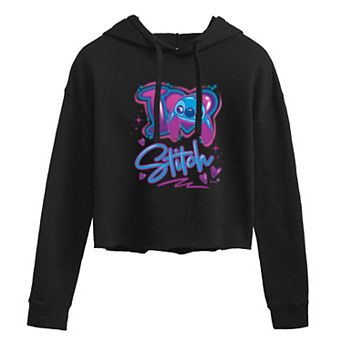 Disney's Lilo & Stitch Juniors' I Love Stitch Cropped Hoodie