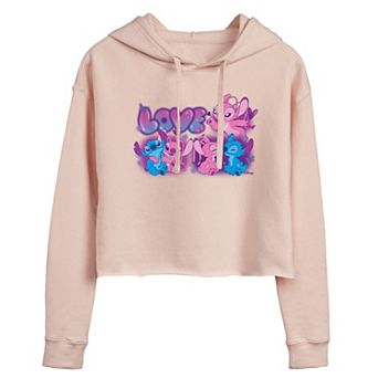 Disney's Lilo & Stitch Juniors' Love Cropped Hoodie