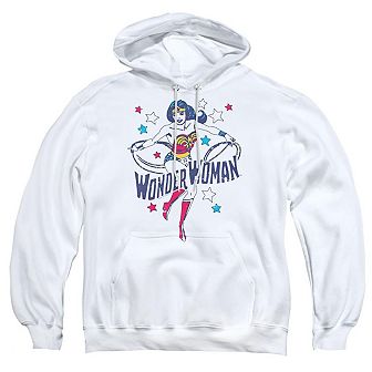 Dc Comics Wonder Woman Stars Adult Pull Over Hoodie
