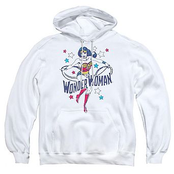 Dc Comics Wonder Woman Stars Adult Pull Over Hoodie