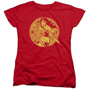 Justice League Of America Young Wonder Woman Short Sleeve Womens T-shirt
