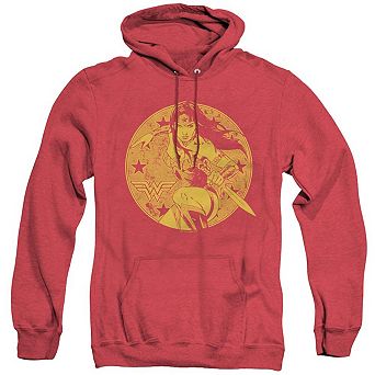 Justice League Of America Young Wonder Woman Adult Heather Hoodie