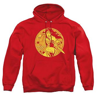 Justice League Of America Young Wonder Woman Adult Pull Over Hoodie