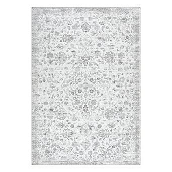 Garvee Vintage Floral Printed Washable Area and Ultra Soft Throw Rug