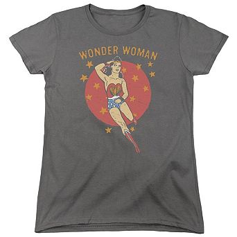Dc Comics Wonder Woman Circle Short Sleeve Womens T-shirt