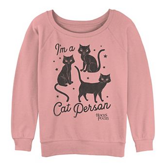 Juniors' Hocus Pocus I'm A Cat Person Graphic Slouchy Terry