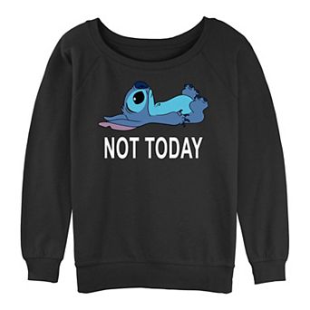 Juniors' Lilo & Stitch Not Today Graphic Slouchy Terry