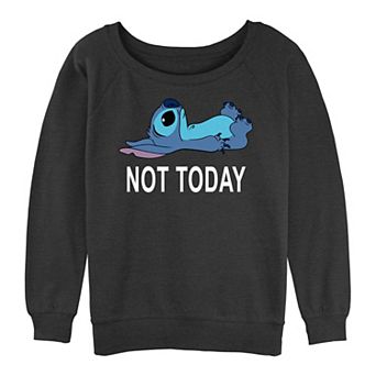 Juniors' Lilo & Stitch Not Today Graphic Slouchy Terry