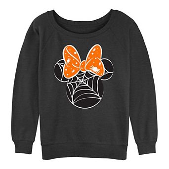 Juniors' Minnie Mouse Spider Web Head Graphic Slouchy Terry