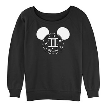 Juniors' Mickey Mouse Gemini Sign Graphic Slouchy Terry