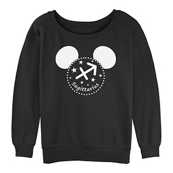 Juniors' Mickey Mouse Sagittarius Sign Graphic Slouchy Terry