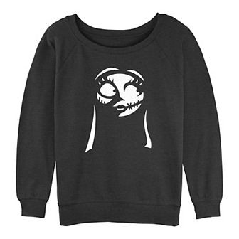 Juniors' The Nightmare Before Christmas Sally's Face Graphic Slouchy Terry