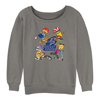 Juniors' Rocket Power Rolling Friends Graphic Slouchy Terry