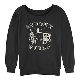 Juniors' SpongeBob SquarePants And Patrick Spooky Vibes Graphic Slouchy Terry