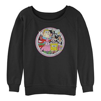 Juniors' SpongeBob SquarePants And Friends Stamp Graphic Slouchy Terry