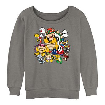Juniors' Super Mario Bros Bowser Gang Graphic Slouchy Terry