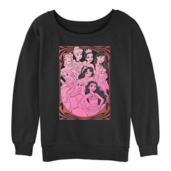 Juniors' Disney Princess Sophisticated Portrait Graphic Slouchy Terry