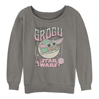 Juniors' The Mandalorian The Child Grogu Poster Graphic Slouchy Terry