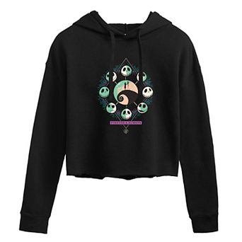 Disney's The Nightmare Before Christmas Jack & Sally Juniors' Forever Cropped Hoodie