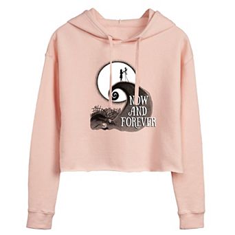 Disney's The Nightmare Before Christmas Jack & Sally Juniors' Forever Cropped Hoodie