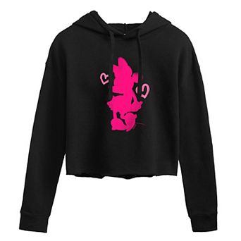 Disney's Minnie Mouse Juniors' Heart Ink Cropped Hoodie