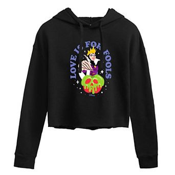 Disney's Snow White and the Seven Dwarfs Evil Queen Juniors' Love Is For Fools Cropped Hoodie