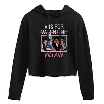 Disney Villain Juniors' V Is For Villain Cropped Hoodie