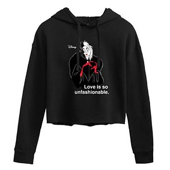 Disney's 101 Dalmations Cruella Juniors' Unfashionable Cropped Hoodie