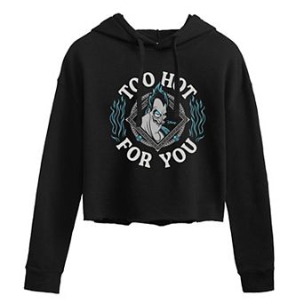 Disney's Hercules Hades Juniors' Too Hot For You Cropped Hoodie