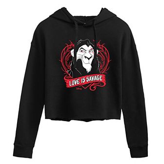 Disney's The Lion King Scar Juniors' Love Is Savage Cropped Hoodie