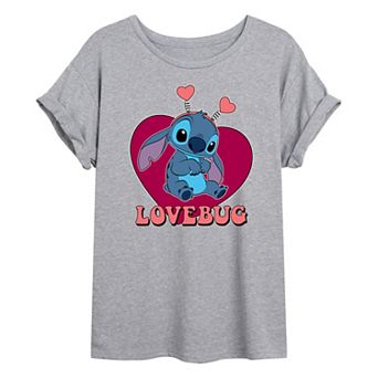 Disney's Lilo & Stitch Juniors' Lovebug Oversized Tee