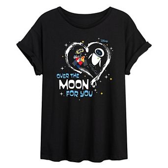 Disney / Pixar's WALL-E Juniors' Over The Moon For You Oversized Tee