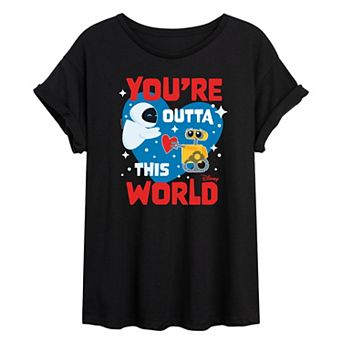 Disney / Pixar's WALL-E Juniors' You're Outta This World Oversized Tee