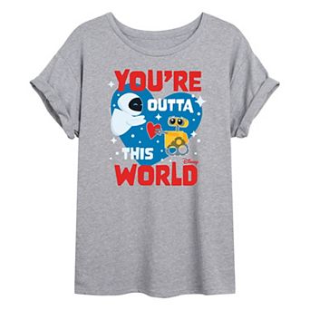 Disney / Pixar's WALL-E Juniors' You're Outta This World Oversized Tee
