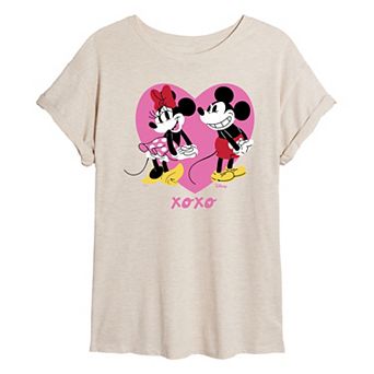 Disney's Mickey & Minnie Mouse Juniors' XOXO Oversized Tee