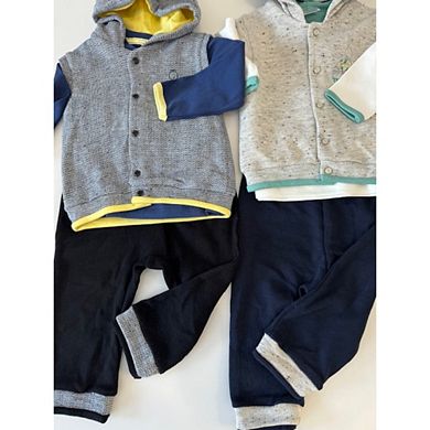 Newborn, Infant & Toddler Animal Theme (turtle) 3-piece Hoodie Jacket Set For Little Boys & Girls