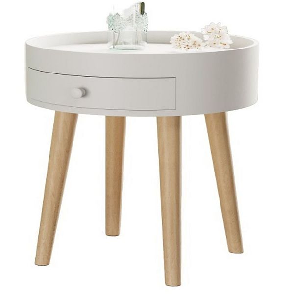 F.C Design 18"H Storage Drawer Bedside Table Sofa Side Coffee Table