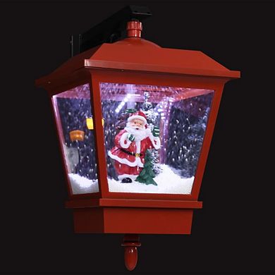 Christmas Santa Wall Lamp With Led Lights, Red, Lightweight And Durable, Illuminate Your Holidays