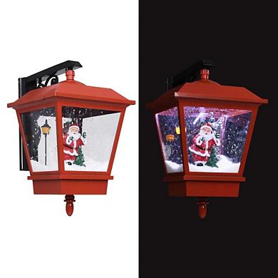 Christmas Santa Wall Lamp With Led Lights, Red, Lightweight And Durable, Illuminate Your Holidays