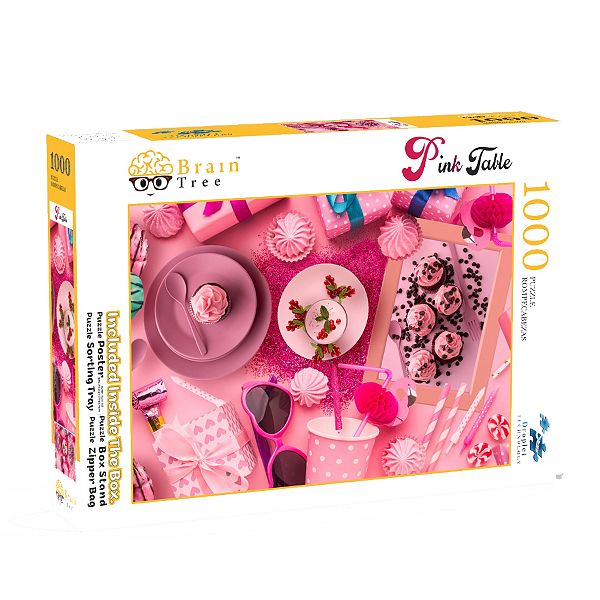 Pink Table Jigsaw Puzzle For Adults