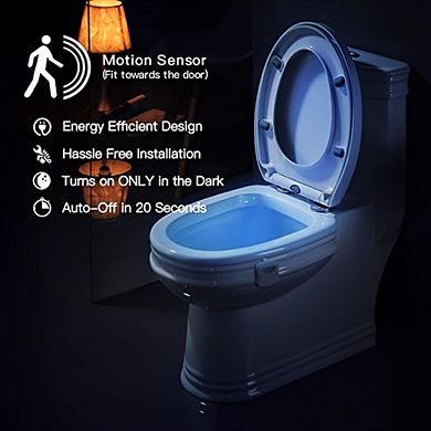 Toilet Light, 2.68x2.64x0.67'', Human Motion Sensor Night Light