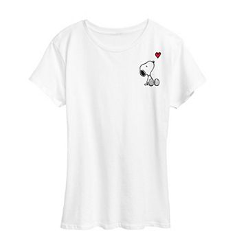 Women's Peanuts Snoopy Heart Graphic Tee