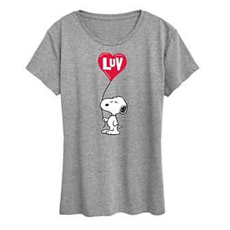 Women's Peanuts Snoopy Luv Graphic Tee