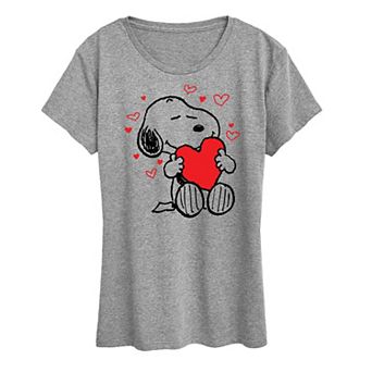 Women's Peanuts Snoopy Hearts Graphic Tee