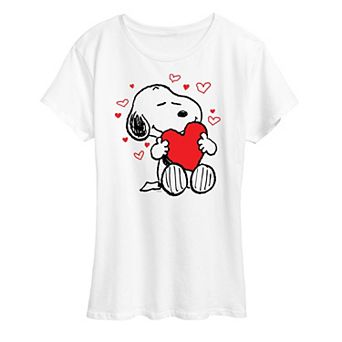 Women's Peanuts Snoopy Hearts Graphic Tee