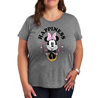 Disney's Minnie Mouse Plus Size Happiness Hearts Graphic Tee