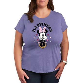 Disney's Minnie Mouse Plus Size Happiness Hearts Graphic Tee