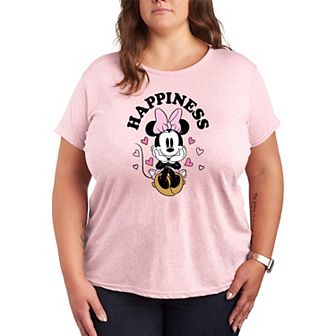 Disney's Minnie Mouse Plus Size Happiness Hearts Graphic Tee