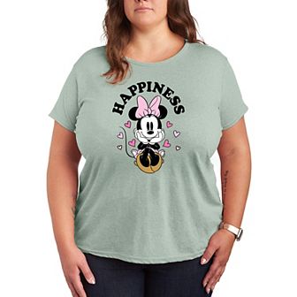 Disney's Minnie Mouse Plus Size Happiness Hearts Graphic Tee